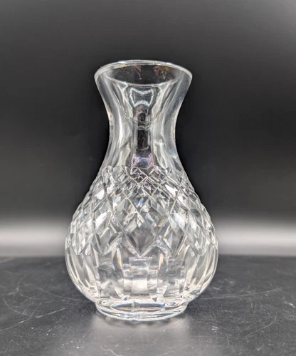 Vintage Waterford Crystal Lismore Diamond Cut Bud Vase 5" Pineapple Shape