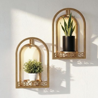 Grow Light Wall Hanging Planters with USB Power, Remote Control, Modern Decor...