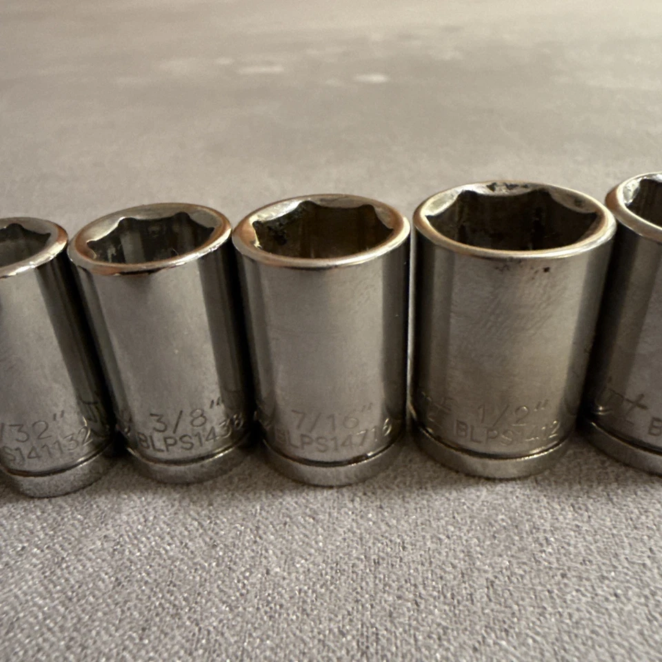 Blue Point 1/4” Drive SAE Socket Set 3/16”-9/16” - Image 4 of 4