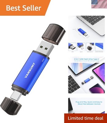 Effortless Data Storage: 64GB USB-C OTG Flash Drive for Android & Computer
