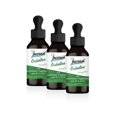 Nimm 3, zahl 2 Aktion Grüntee / Green Tea Tropfen - 3x60ml - 1600mg pro Tag