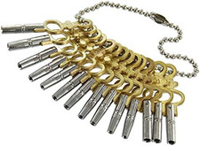 Set of 14 Pocket Watch Winding Keys Sizes 00 to 12 Watchmaking Watch Repair Tool
