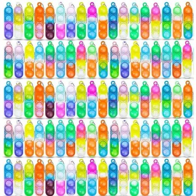 20 Stück Mini Pop It Schlüsselanhänger Spielzeug Reise Sensorik Party Tasche Füllung