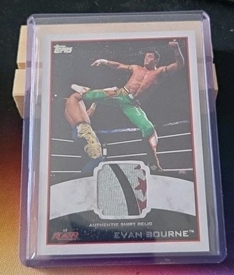 2012 Topps WWE Evan Bourne Match Used Shirt Relic SP 3 Color