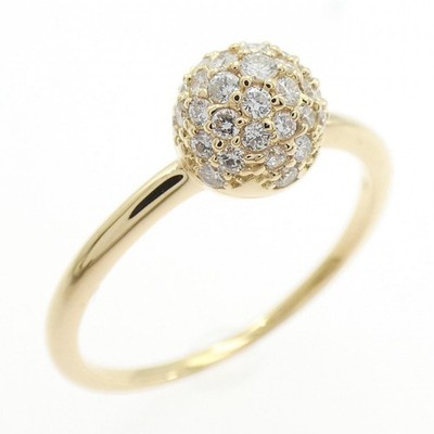 Authentic [Remake] K18YG Pave Diamond Ring 0.30CT #270-004-211-2935