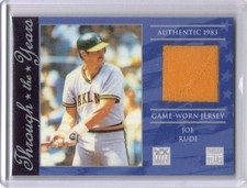 2002 Topps American Pie Through the Years Relics Jersey Joe Rudi #TTY-JR