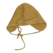 Selana, Trapper-Mütze, Größe: 62, Merinowolle, Gelb, Unisex (Kinder) #LPP