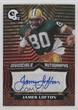 2021 Panini Chronicles Invincible Red 51/75 James Lofton #INV-JLO Auto HOF 10qe