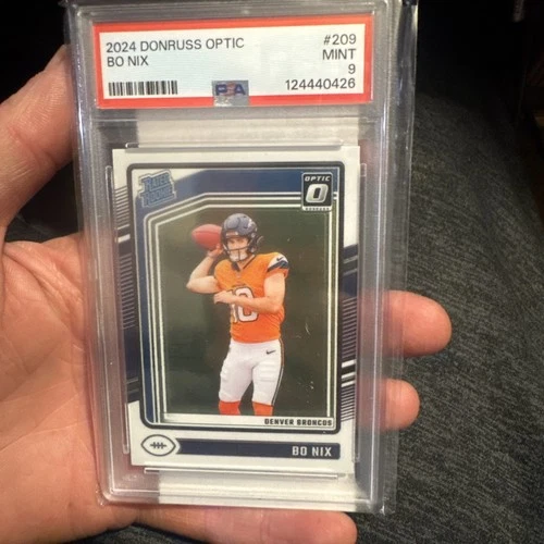 BO NIX 2024 DONRUSS OPTIC RATED ROOKIE FOOTBALL BRONCOS RC PSA 9
