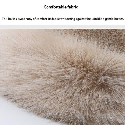 3754 Thickened Faux Fur Warm Hat, Luxurious Women’s Faux Mink Mongolian Hat, Thickened Faux Fur Warm Hat Luxurious Women Faux Mink  main image 4