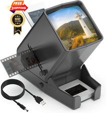 DIGITNOW 35mm Slide Viewer, 3X Magnification and Desk Top LED Lighted Grey
