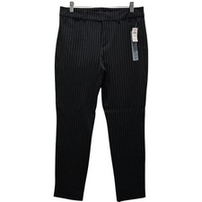Old Navy High Rise Pixie Ankle Pant Size 8 New Pin Stripe Black Office Career