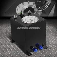 2.5 GALLON/9.5L BLACK COAT ALUMINUM RACING/DRIFT FUEL CELL TANK+CAP+LEVEL SENDER