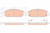 TRW GDB4457 Bremsbelagsatz, Scheibenbremse FüR Cadillac