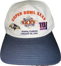 Vintage 2001 Super Bowl XXXV Baltimore vs NY Cap Hat Adjustable Snapback NFL