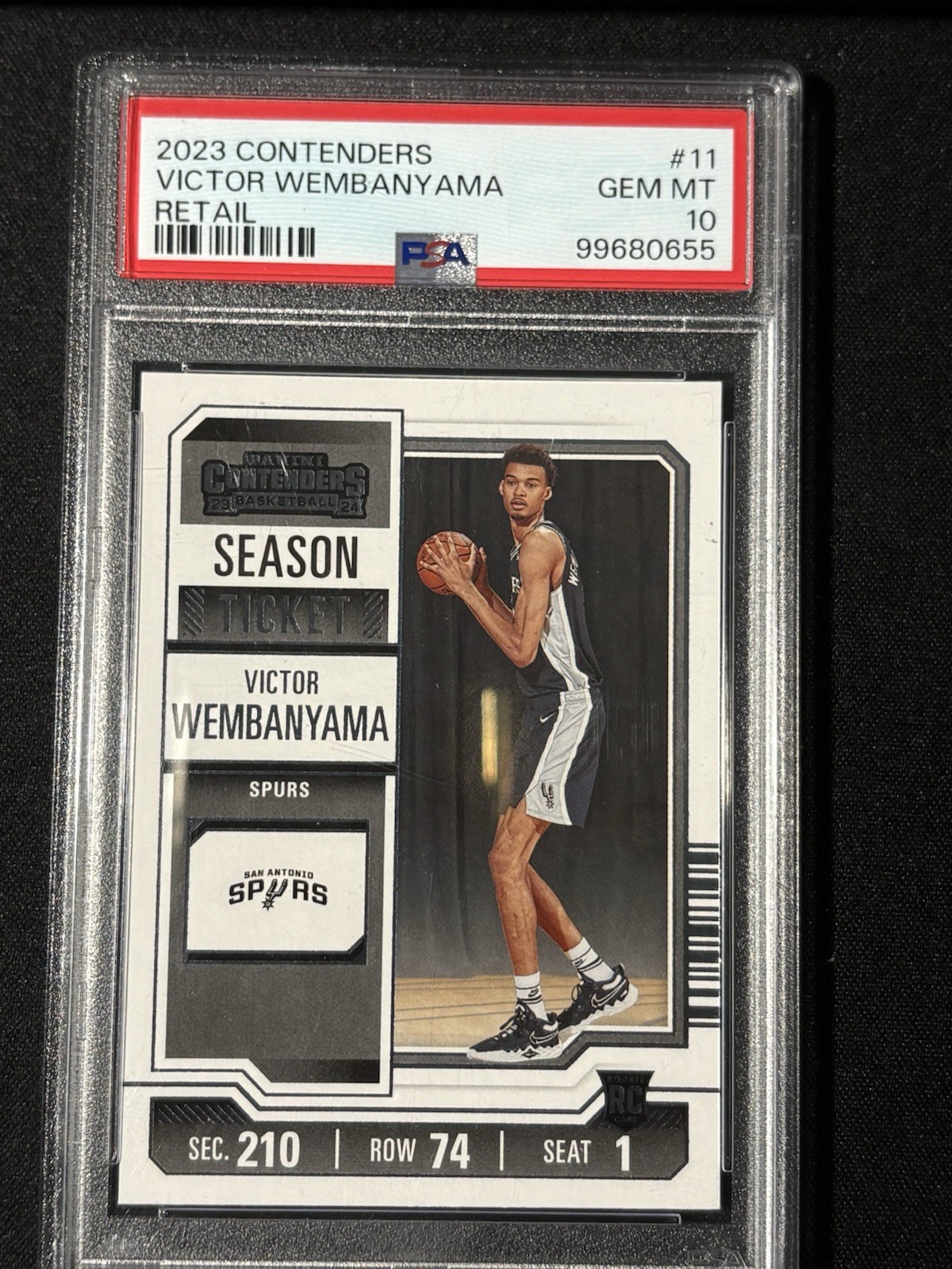 Victor Wembanyama Rookie Season Ticket PSA 10 - 2023 Contenders Basketball