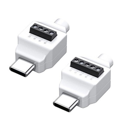 Type C Male To 5Pin/4Pin Spring Terminal Adapter For Quick Cable Repair