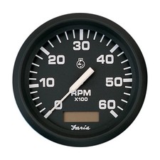 Faria 32832 Euro Tachometer Gauge 6000 RPM with Hourmeter (Gas) -4