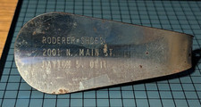 Vintage Roderer Shoes Dayton, 5 Ohio Metal Shoe Horn