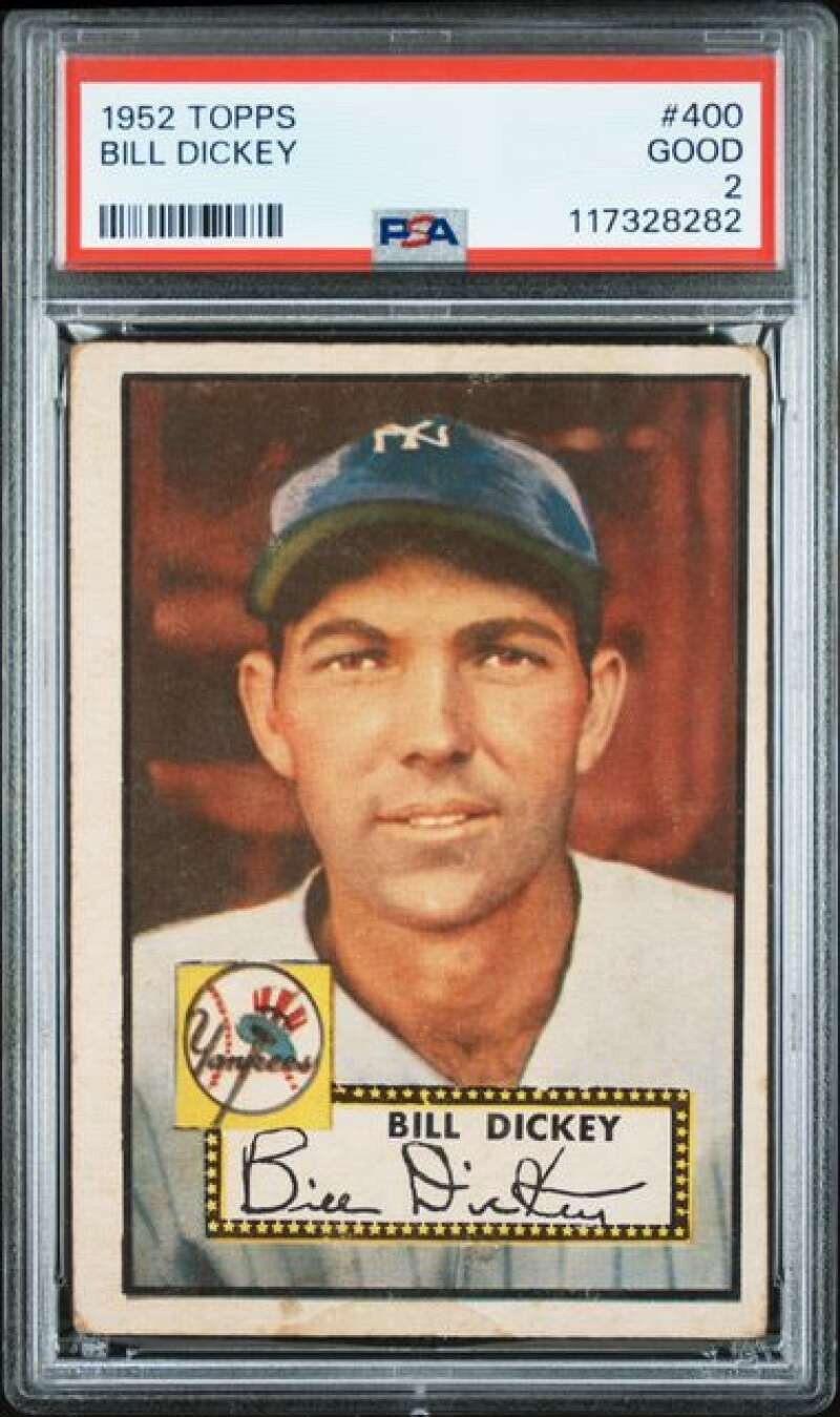 1952 Topps #400 Bill Dickey PSA 2 New York Yankees CO  (8282)