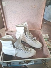 Vintage Chicago Roller Skates Women's Size 8 White Leather FO-MAC 77H Wheels...