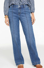 Talbots Classic Jean Trouser 8P Petite Jeans Denim Fairview Wash Pocket NEW