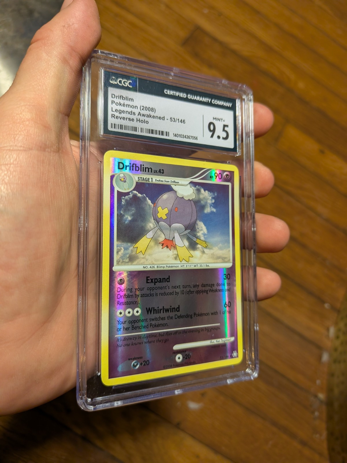 Pokemon Legends Awakened 53/146 Drifblim 2008 Reverse Holo CGC 9.5 MINT+