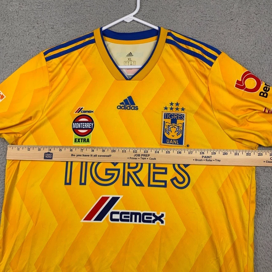 Adidas Tigres Uanl Jersey Mens XL Yellow 2019/2020 Home Soccer Futbol - Image 4 of 4