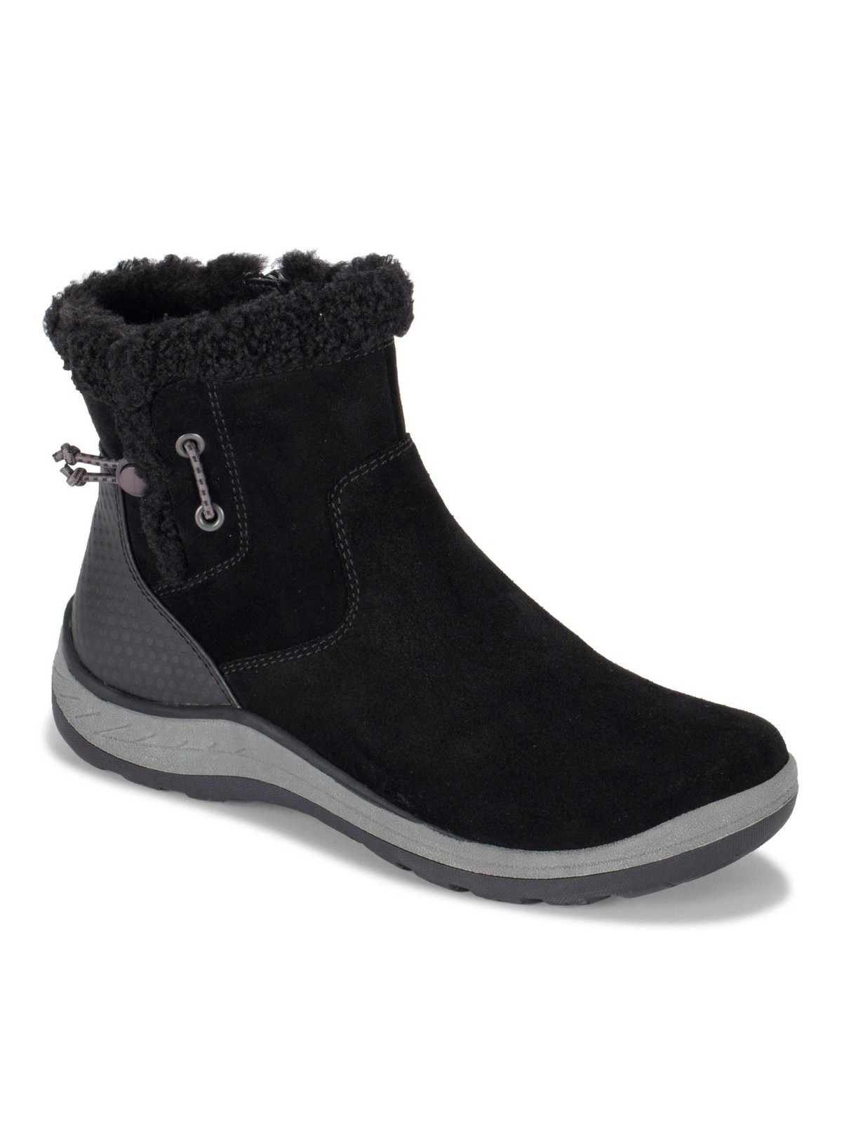 BARETRAPS Womens Black Mixed Media Kalina Round Toe Wedge Winter Boots 7 M 10690₽