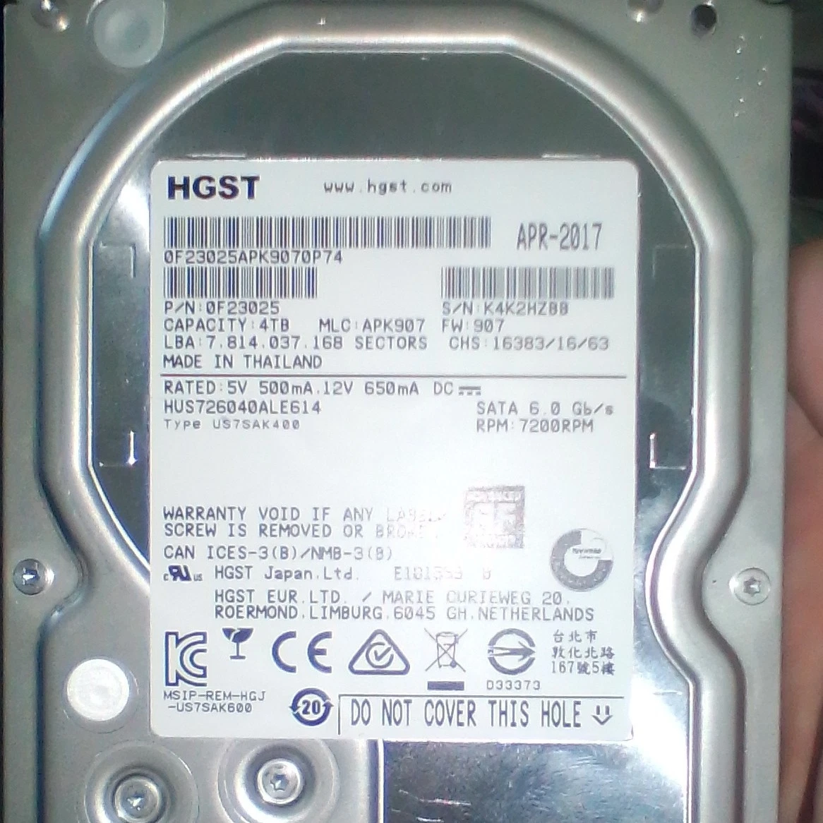 HGST 4 TB SATA III Internal Hard Disk Drives for sale | eBay
