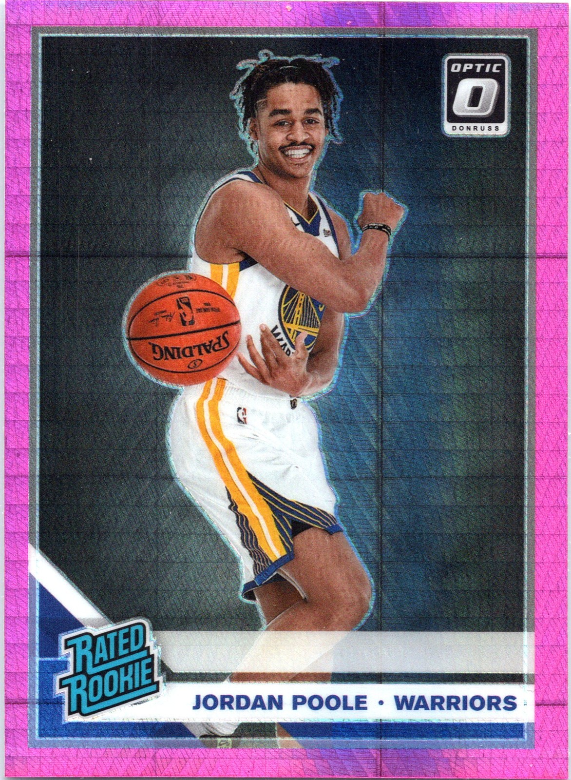 2019-20 Donruss Optic #169 Jordan Poole Hyper Pink