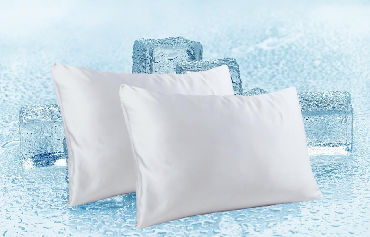Bamboo Viscose Standard Pillow Protectors Set of 2 with Zipper