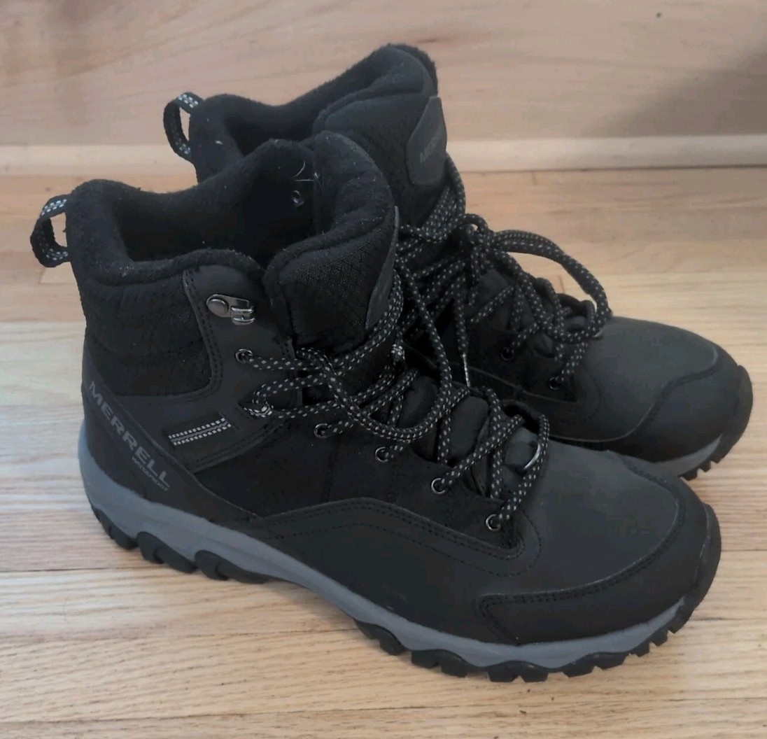 Merrell Thermo Akita Mid Nero Impermeabile Stivali Isolati Uomo 8 J036441