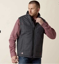 NWT Men s ARIAT Work Canvas Insulated Vest size Medium Flame Resistant Retardant