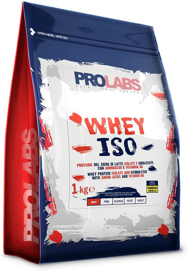 Proteine WHEY ISO Vaniglia 1Kg - Supporto Massa e Recupero Muscolare