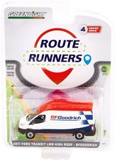 Greenlight 2017 Transit LWB High Roof Van White and Blue with Blue,red,white 