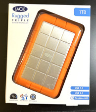 Lacie Rugged 1TB Triple USB 2&3 + Firewire 800 - Mac Formatted Hard Drive