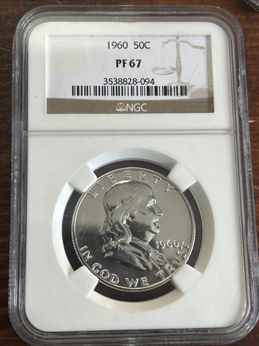1960 50C Franklin Half Dollar Proof NGC PF67. NGC 🔥💰🔥