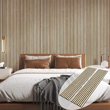 3D Wall Panels for Interior Wall Decor, 2-Pack Wood Panels for Wall, Oak Genu...