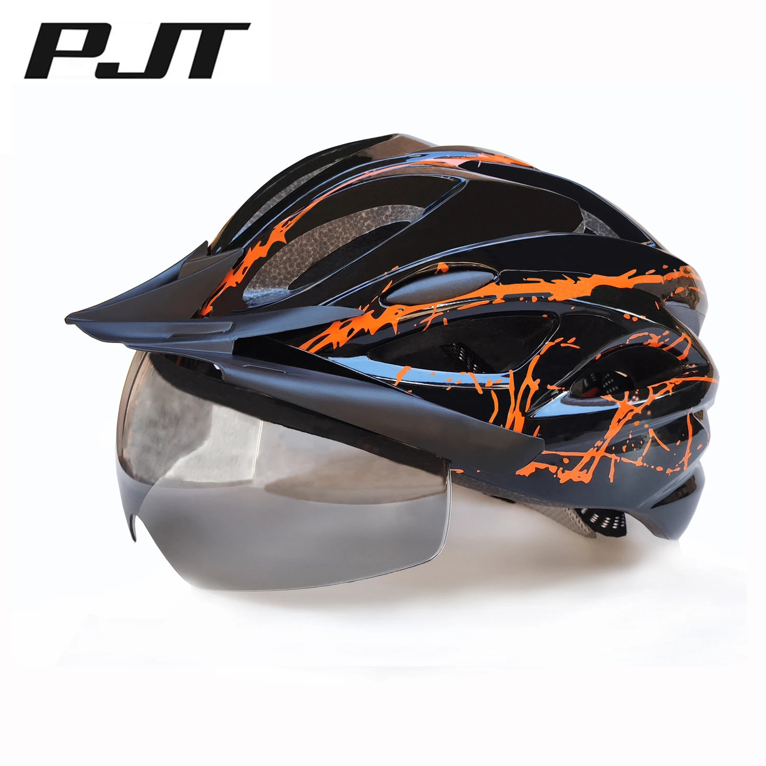 PJT 4-in-1 Bike Helmet Adult MTB Road Cycling w/ Visor & Goggles 18 Vents