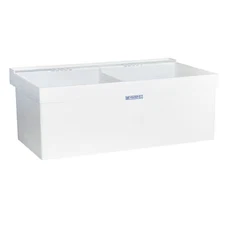Mustee 27W Laundry Tub 24 In X 40 In, 2, 2, Wall Mount, Thermoplastic