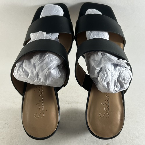 Splendid Camira Women’s Leather Sandals Heeled Slides Black Size 7.5 M - Picture 5 of 9