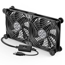 ELUTENG Dual USB Computer Cooling Fan - High Speed 120mm, Adjustabl... Fast Ship