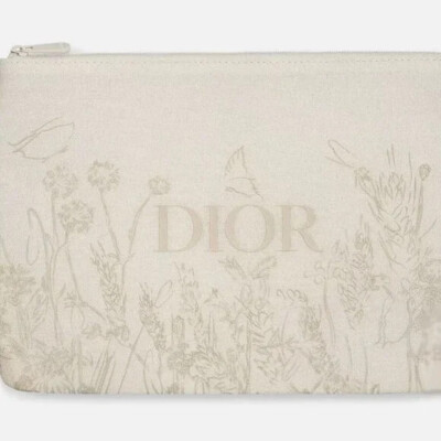 Christian Dior フラワープリントポーチ Christian Dior フラワープリントポーチ Dior White Floral