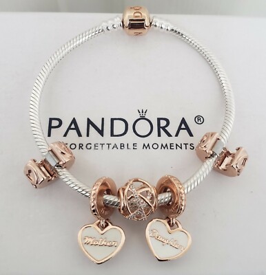 Authentic Pandora Rose Barrel Clasp Bracelet SET | eBay