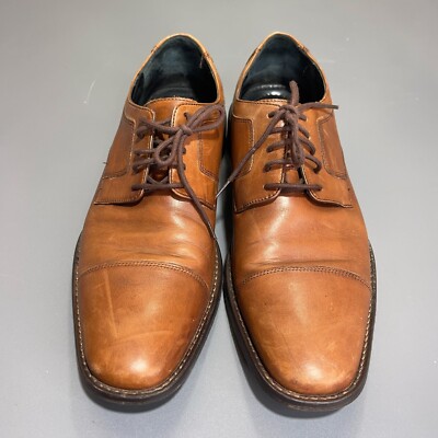 Johnston & Murphy Brown Leather Oxford Dress Shoes Cap Toe  display picture 1