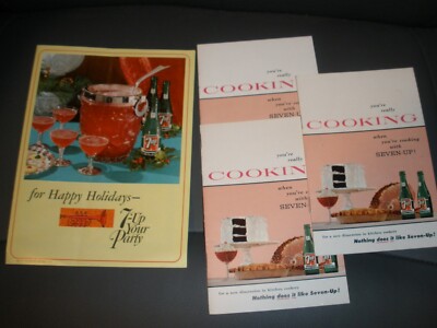 Lot of 4 Vintage 7-up Advertising Booklets Pamphlets (L1)