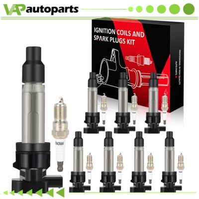 8 For 2004 Cadillac Seville 4.6L V8 Ignition Coil & Spark Plug