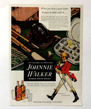 1938 Johnnie Walker Scotch Advertisement Fish...