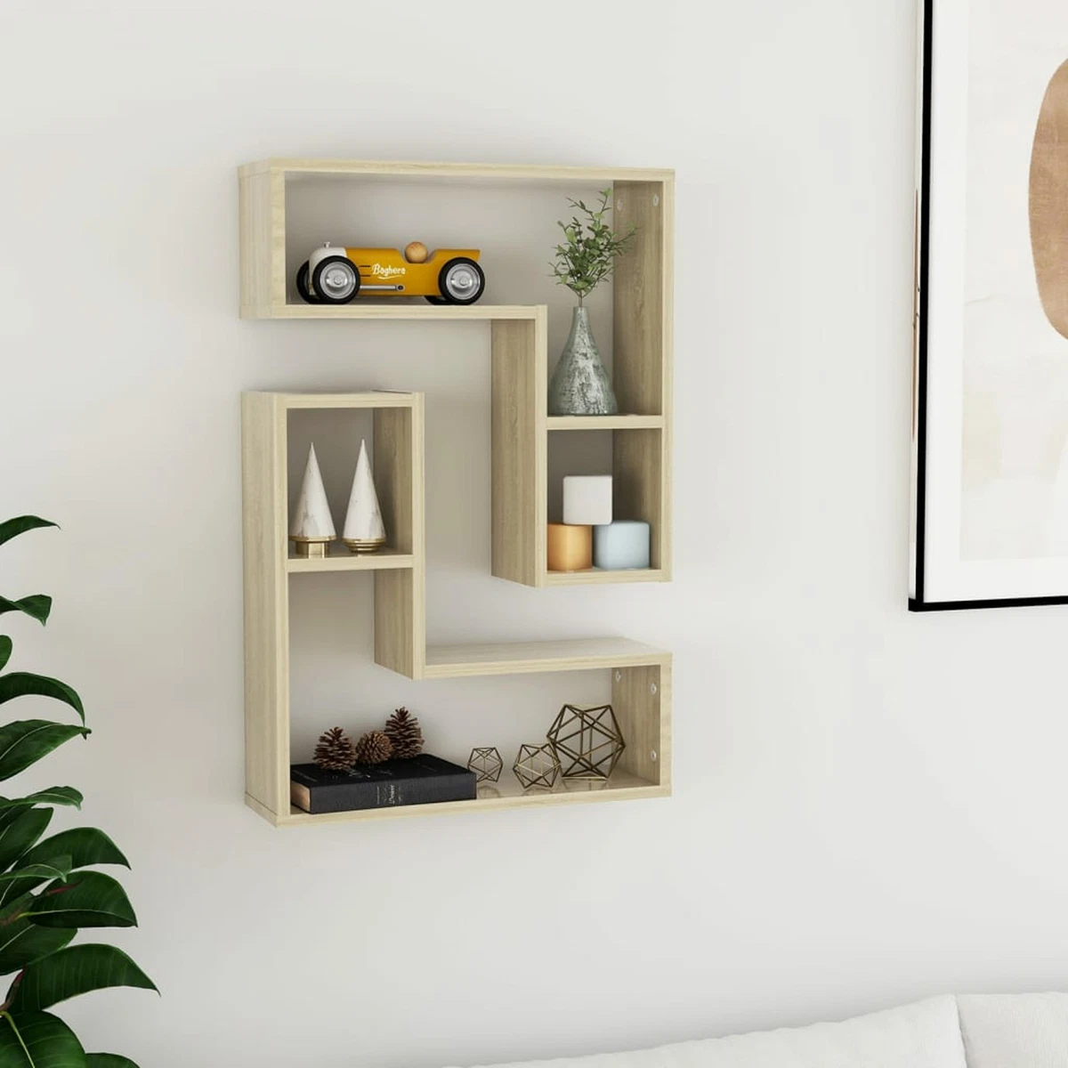 Wall Shelves 2 pcs Sonoma Oak 50x15x50 Chipboard N2W9